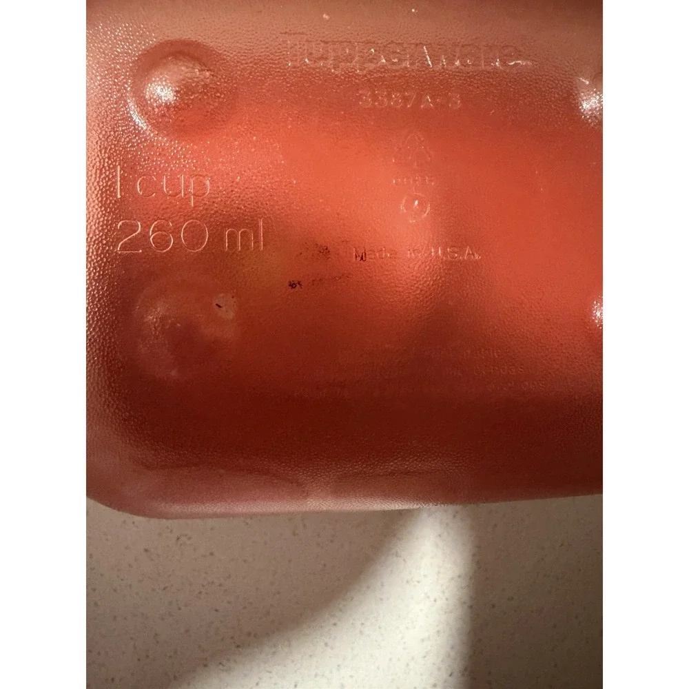 Tupperware Rock 'N Serve 1 Cup Container #3387A and Lid 3388A